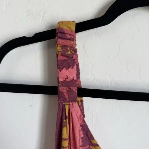 Ashley Stewart Size 22/24 Linen Blend Wide Leg Colorful Artsy Jumpsuit Boho - Picture 10 of 15